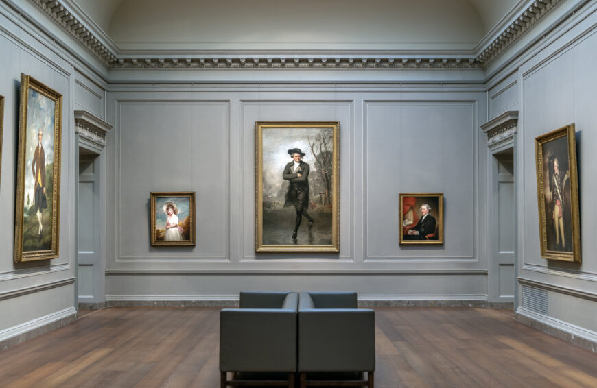 Gallery view, Gilbert Stuart, The Skater (Portrait of William Grant), 1782, oil on canvas, 245.5 x 147.4 cm (National Gallery of Art, Washington, D.C.)